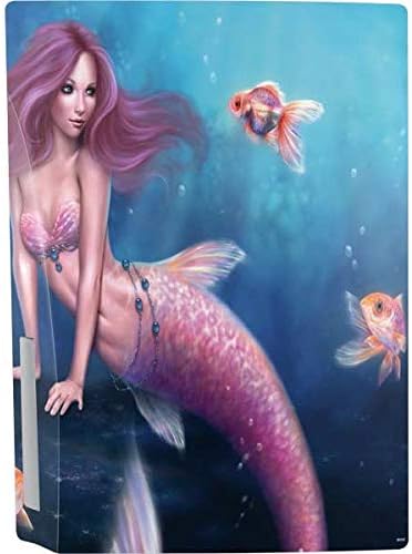 Skinit Decal Gaming Skin Compatible with PS5 Bundle - Officially Licensed Aurelia Mermaid with Fish by Rachel Anderson Design