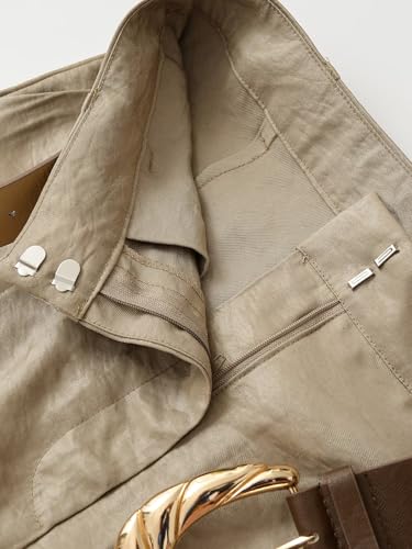 French Minimalist Lazy Texture Wide-Leg Pants with Belt Summer Loose Trousers Pants Women4