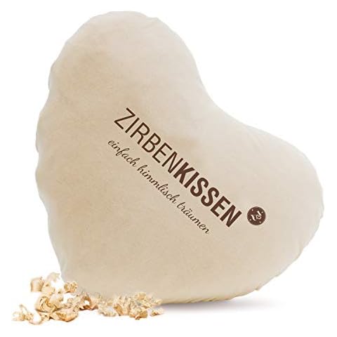 Cojín de Pino cembro con Forma de corazón, Madera Natural Cover