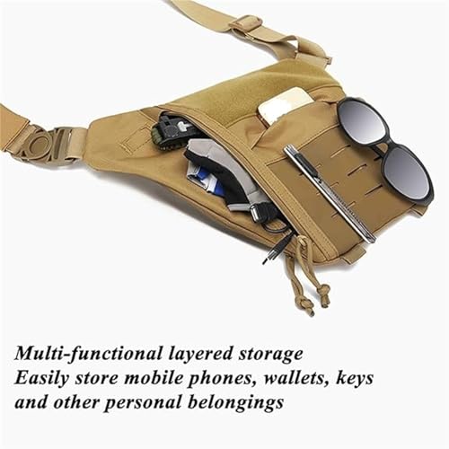 Powios Crossbody Bag, Large Capacity Multifunctional Outdoor Chest Bag, Adjustable Strap for Cycling Camping (1pcs-C)4