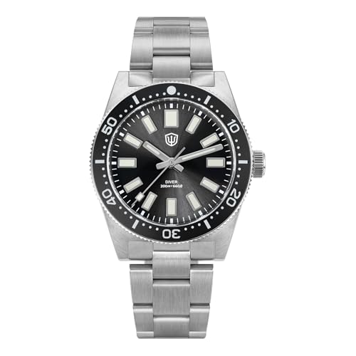 watchdives VH31 �N�H�[�c�E�H�b�` WD1965 62MAS�_�C�u�E�H�b�` 38mm �h�[���^�T�t�@�C�A�N���X�^�� �����r���v 200m�h���E�H�b�`, �O���[, �_�C�u�E�H�b�`�B