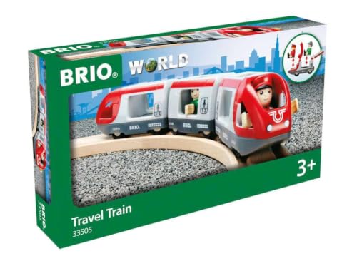 BRIO World 33505 - Travel Train Set - Premium 5 Piece Wooden Toy Set for Toddlers | Ideal Birthday Compatible with All BRIO Railway Toys - image 2