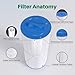 TOREAD 6CH-960 Spa Filter Replaces Jacuzzi Filters J-300, J400, PJW60TL-F2S, 14081, 6000-383A, Unicel 6CH-960, Filbur FC-2800, 6540-383, Hot Tub Filter with Closed Handle 2 Pack (Not be Removed)