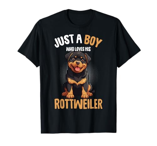 Just a Boy who loves his Rottweiler Dog Kids T-Shirt