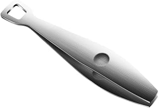 FOMIYES Hair Splinter Tweezer Japanese Fish Bone Tweezer 1Pc Stainless Steel Fish Bone Tweezer Duck Chicken Hair Removal Tweezer (Silver) Pin Bone Removal Tool
