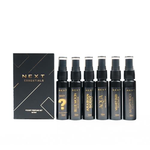 Image of Next Care Essentials Perfume Set for Men & Women - 6 x 10ml | Fresh, Woody, Musky, Fragrance Eau De Parfum (EDP) | Long Lasting & Everyday Wear |Birthday Gift for Man & Woman, Unisex