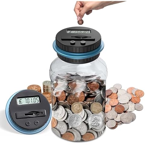 Digital Coin Counting Piggy Bank with LCD Display Cover