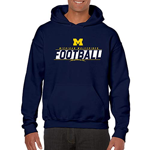 AH1259 - Michigan Wolverines Football Charge Hoodie - Large - Navy - Image 4