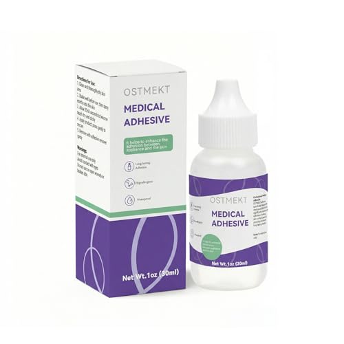 Medical Adhesive Dropper - Strong Waterproof Skin Barrier for Ostomy Bags Prosthetics & Wigs - Hypoallergenic Long-Lasting Adhesion for Stoma Care