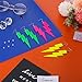 Hicarer 3 Pair 80s 90s Neon Earrings Lightning Earrings for Women Fluorescent Jewelry Accessories Acrylic Drop for Glow Women 80s Theme Party Outfit, 4.13 Inch