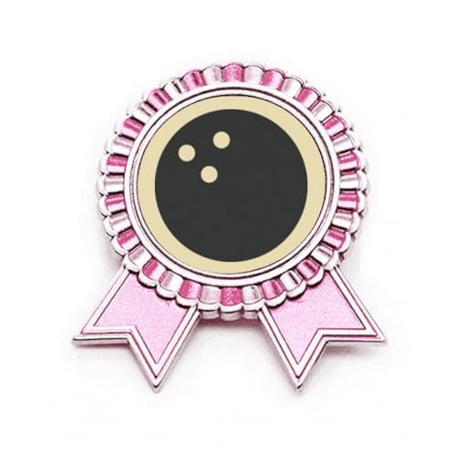 Broche de bowling rose en métal pour égayer instantanément une tenue terne
