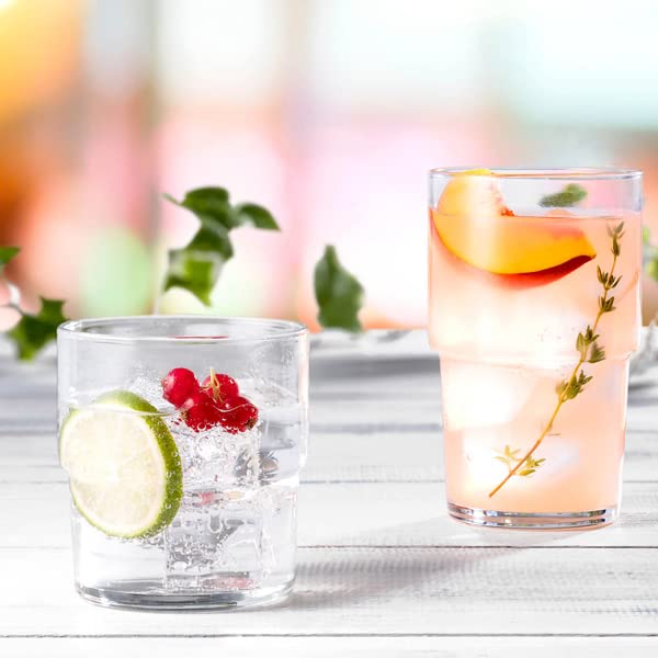 Hill Stacking Whisky Toughened Glasses 10.5oz / 300ml, Transparent - Image 2