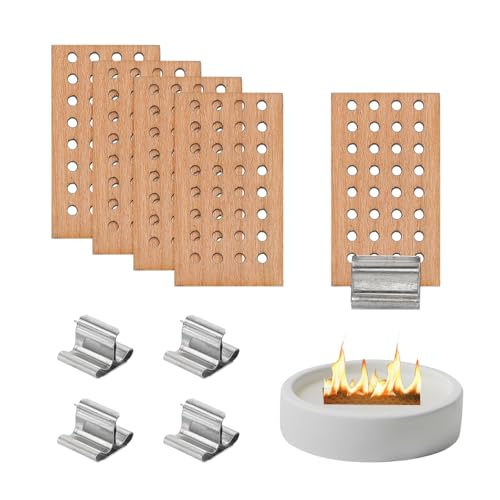 Set 5 pabilos de madera 0.8x1.4 pulg para velas
