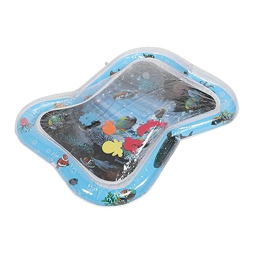 SHOWERORO 大型インフレータブルウォーターマット ちゃん用感覚遊びおもちゃ 腹ばい練習 幼児用叩き遊び付きマット 新生児から使用可能 設計で屋内外での水遊びに適したプレイマット