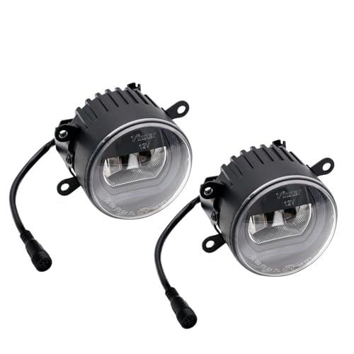 AUTO-STYLE Jeu de phares antibrouillard semi-universels à LED + feux diurnes 'U-Shape' - diamètre 90mm - ECE-R19/R87 E-marque d'homologation