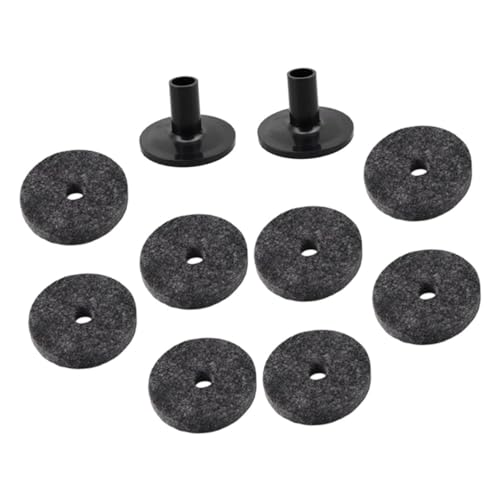 FAVOMOTO Protective Drum Cymbal Gadgets 8 Pcs 2.5cm Felt Pads Anti-slip Tubes for Drum Kit Accessory