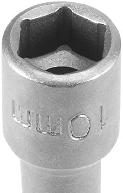 sourcingmap 5 Pcs 1/4" Quick-Change Hex Shank 10mm Nut Setter Driver Drill Bit, 100mm Length, Metric No-Magnetic