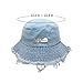 Suillty Fashion Tassel Washed Cotton Floppy Wide Brim Denim Bucket Hats for Women Girls Outdoor Summer Beach Fisherman Hat