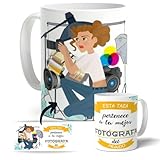 DEREGALOOS Tasse mit lustigem Spruch für Fotografen, originelle Kaffeetassen zum Verschenken, Tassen für Berufe, Kaffeetassen für Fotografen