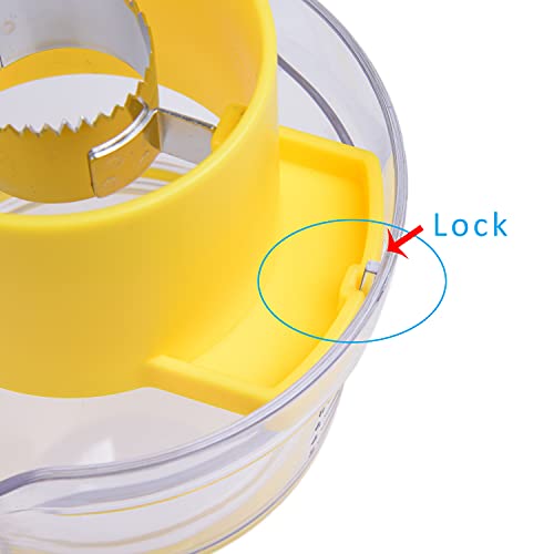 Corn Stripper / Potato Peeler And Fruit / Vegetable / Chocolate Grater With Measuring Bowl - Space Saving Design - Non Slip Silicone Bottom - Dishwasher Safe - No Electricity, No Noise #TOP2