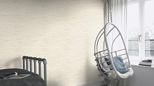 Papier peint intissé blanc crème cache défauts de mur - 6