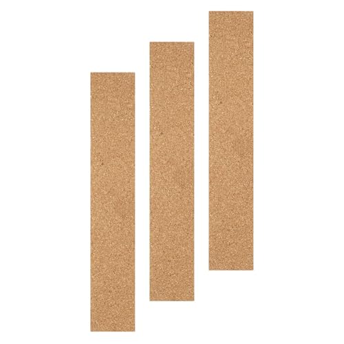 NULYLU Tiras de Corcho Autoadhesivas para Pared Aptas para Tablón de Anuncios 3 Piezas, Material de Corcho Natural Adecuado para Oficina y Hogar