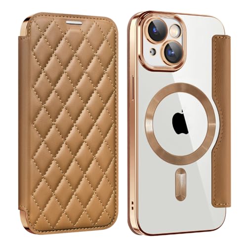 KeKeYou iPhone 14 Plus p P[X 蒠^ NA MagsafeΉ wʓ LeBO PUU[ X}zP[X S[WX J[h[  lCz^ iq Jo[ ACtH14 Plusp 蒠Jo[ P[