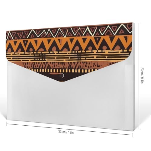 Fournitures de bureau : trieur A4 à compartiments motif tissu africain - 2