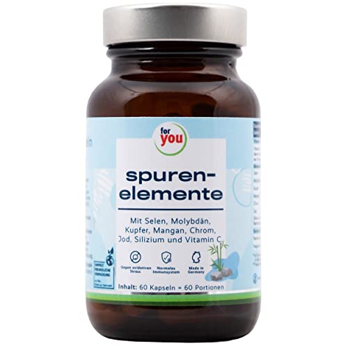for you spurenelemente komplex 60 Kapseln - Multimineral mit Mineralien, Spurenelementen & natürlichem Vitamin C - vegan, hochdosiert, Hohe Bioverfügbarkeit - Für Energie, Stoffwechsel & Bindegewebe