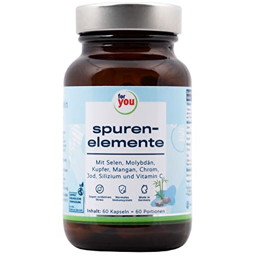 spurenelemente komplex 60 Kapseln | Multimineral mit Mineralien, Spurenelementen & natürlichem Vitamin C | vegan, hochdosiert, Hohe Bioverfügbarkeit | Für Energie, Stoffwechsel & Bindegewebe*