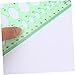 JEWEDECO 3-Piece Set Drawing Templates – Plastic Geometric Rulers for Students School Office – Architecture Measuring Tools Holes for Easy Drafting Creative Projects