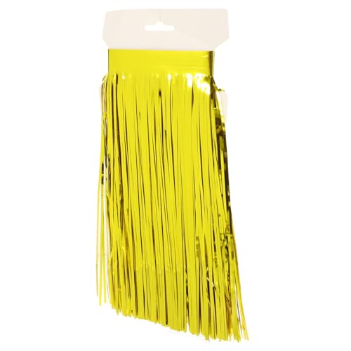 Comnestbi Goldener Hawaii Tischrock mit Fransen