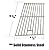 Grill Parts Zone Replacement Stainless Steel Cooking Grid for Cuisinart G51213, G51214, G51215, G51216, G51217, G51218, G51219, G51220 Gas Models, 18 3/4" x 9 1/2", Single Grate