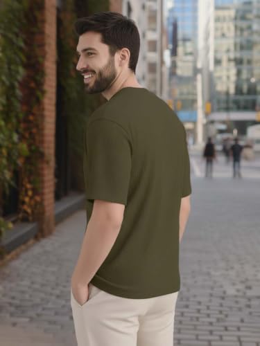 Image of Leriya Fashion Men Poly Cotton Fabric, Half Sleeve, Lightweight, Breathable, Everyday Wear, S-4XL
