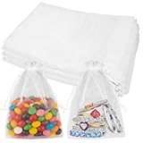 30 Piezas 30 x 20cm Bolsas de Organza Blanco de Regalo, Bolsas de Organza con...