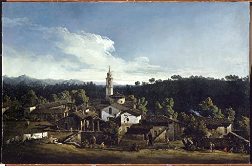 Affiche de la Vue de Gazzada par Bernardo Bellotto décoration murale salon 60x90cm