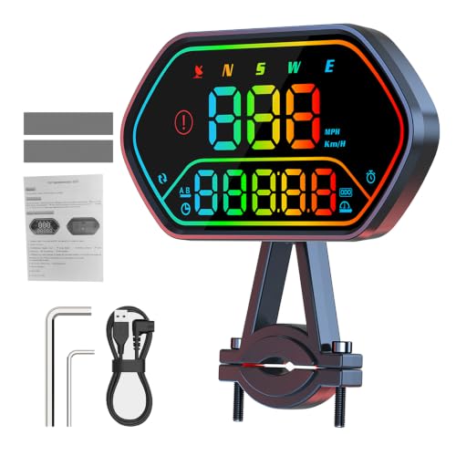 Alarma de exceso de velocidad en velocímetro digital HUD con brillo automático