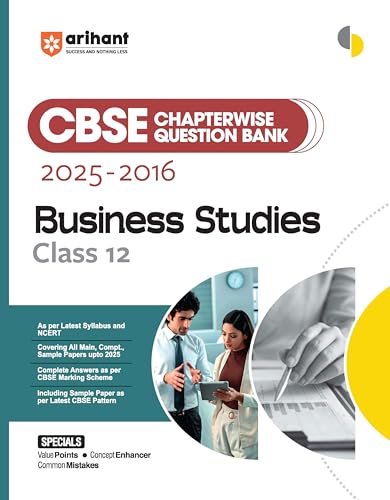 Arihant CBSE Chapterwise Question Bank 2025–2016 for Class 12 Bus...