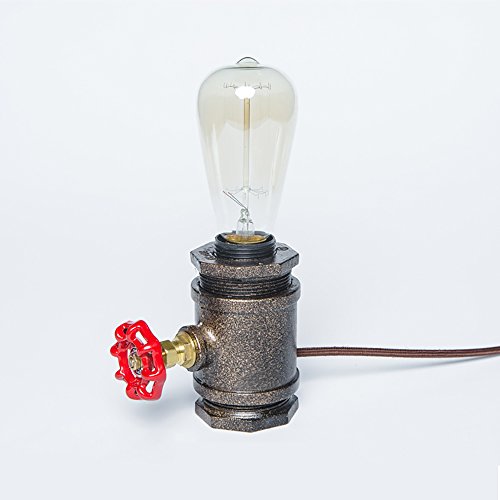 TOYM UK Interrupteur de ceinture de vent industriel rétro américain creative night light plug chevet chambre d'étude salle d'eau tube lampe