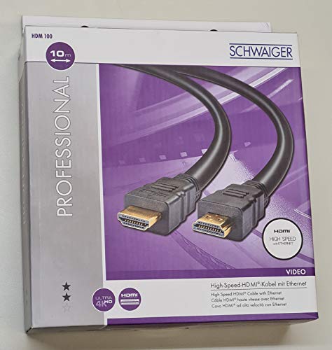 Cable HDMI de alta velocidad de 10 m Schwaiger para solucionar la pérdida de señal a larga distancia