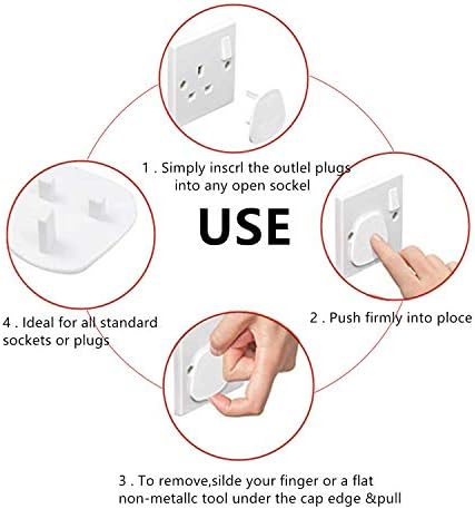Baby Proofing Plug Covers,White Outlet Covers Safety Socket Covers Protectors Child Proof Electrical Protectors for Child Baby Home and School (24 Pack)