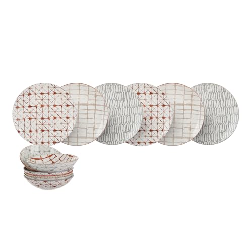 Assiettes en porcelaine New Soho : service de vaisselle de table chic
