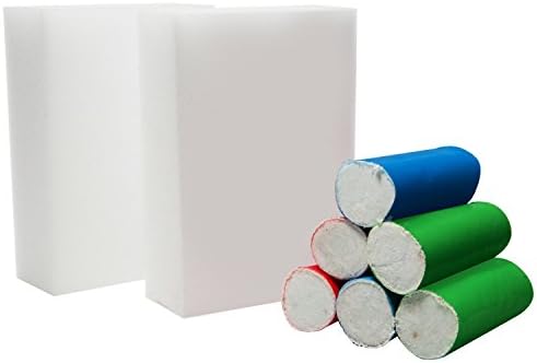 Rust Remover for Metal and Stainless Steel with Magic Sponge Eraser – Rust and Stain Remover for Kitchen Cookware and Metal Polisher – Brush for Cleaning Pots and Pans – 6 Magic Sticks and 2 Sponges