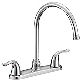 EZ-FLO 10189 Two-Handle Kitchen Faucet Without Spray, Chrome