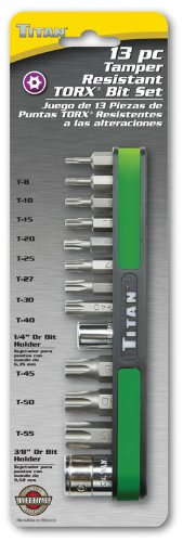 Jeu de mèches de sécurité Titan outils 16113 avec empreinte étoile