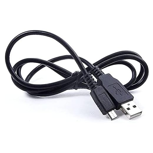 PPJ USB Data Sync Cable Power Cord Adapter for Nintendo WII U PRO Game Remote Controller
