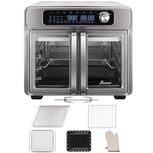 Extra Large French Door Air Fryer Toaster Oven Combo, 24 Cooking ...