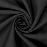 Rayon Challis Fabric 56/57 Inch Lightweight Breathable Fabric by The Yard for Sewing Apparel, Accessories, & Décor - Black (1 Yard)