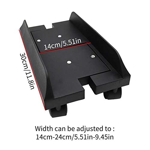 Soporte para CPU, soporte móvil para torre de PC con ruedas giratorias, soporte de piso para chasis de PC, carro universal ajustable para CPU miniatura 2