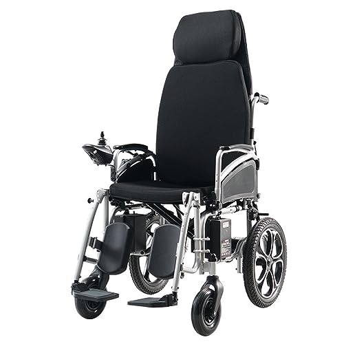 Sedia a rotelle elettrica con schienale alto, reclinabile, completamente automatica intelligente, pieghevole elettrica, freno elettromagnetico, adatta per veicoli elettrici a quattro ruote anziani
